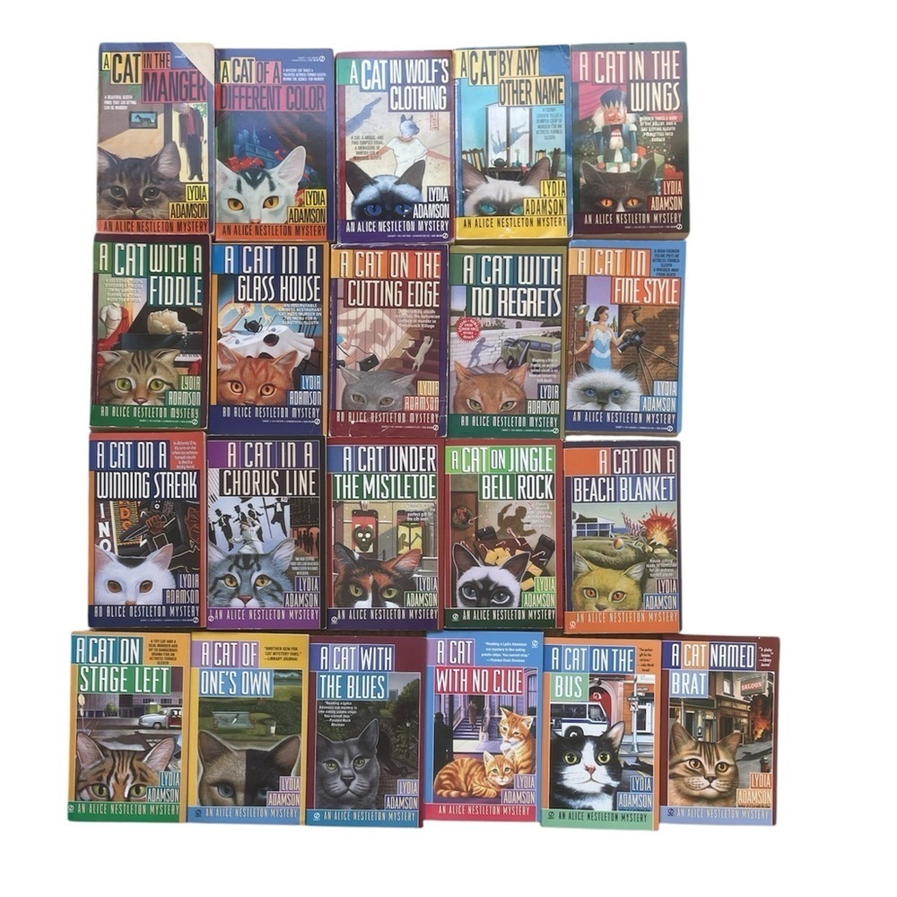 Lydia Adamson Complete Set 21 Mystery Books Novels Alice Nestleton Cat Series